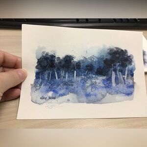 Original Abstract Landscape Watercolor